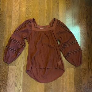 Express Boho Style Blouse in Rust color. Size X-Small. EUC